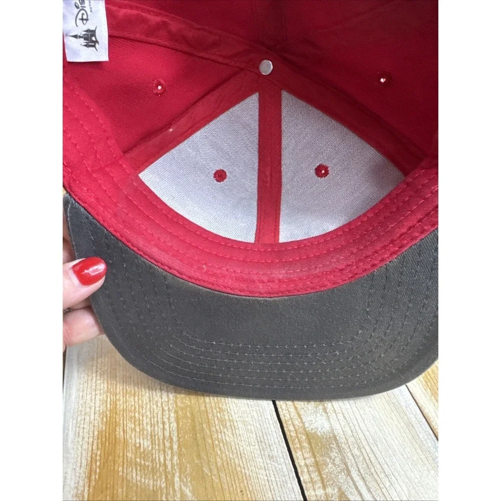 Disney Parks Mickey Mouse Red Retro Embroidered Snapback Hat Cap Youth‎ Size